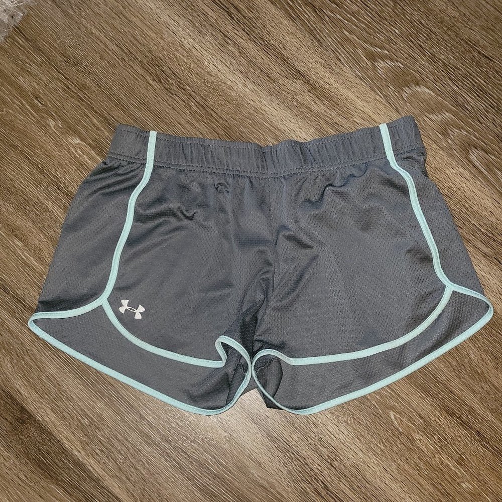 Under Armour Gray and Blue Loose Shorts, Size L